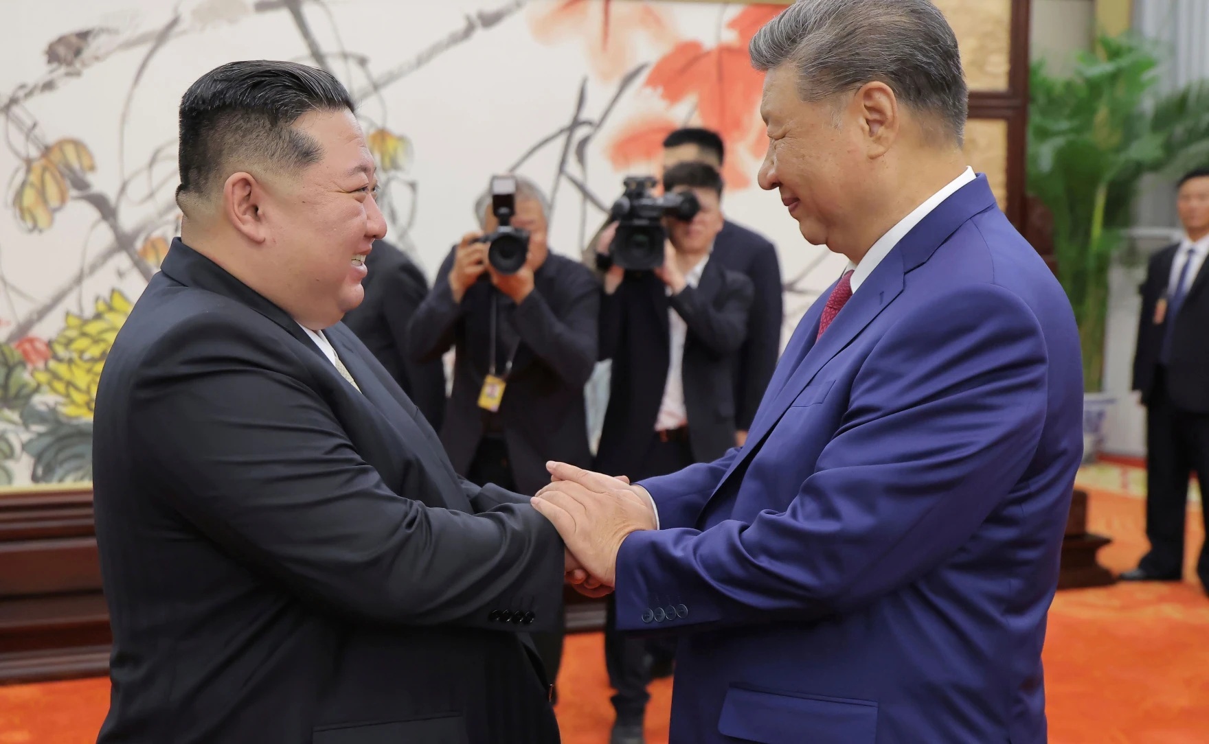 North Korean leader Kim Jong Un with Chinese President Xi Jinping