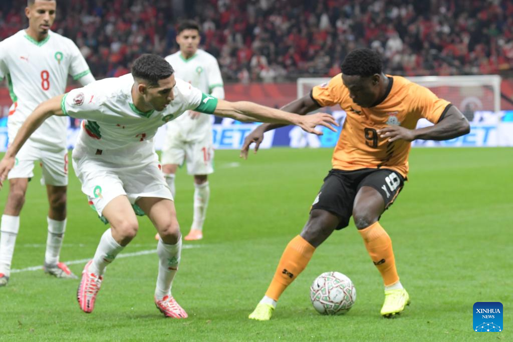 Morocco massacred Zambia 3-0 to progress to the last 16 Afcon teams