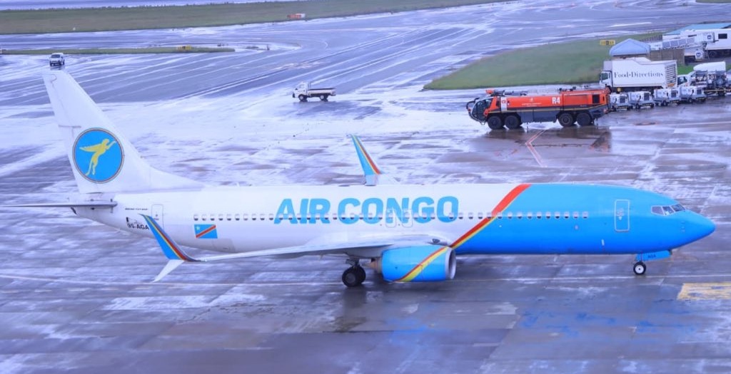Air Congo touches down O.R. Tambo International Airport in Johannesburg, South Africa